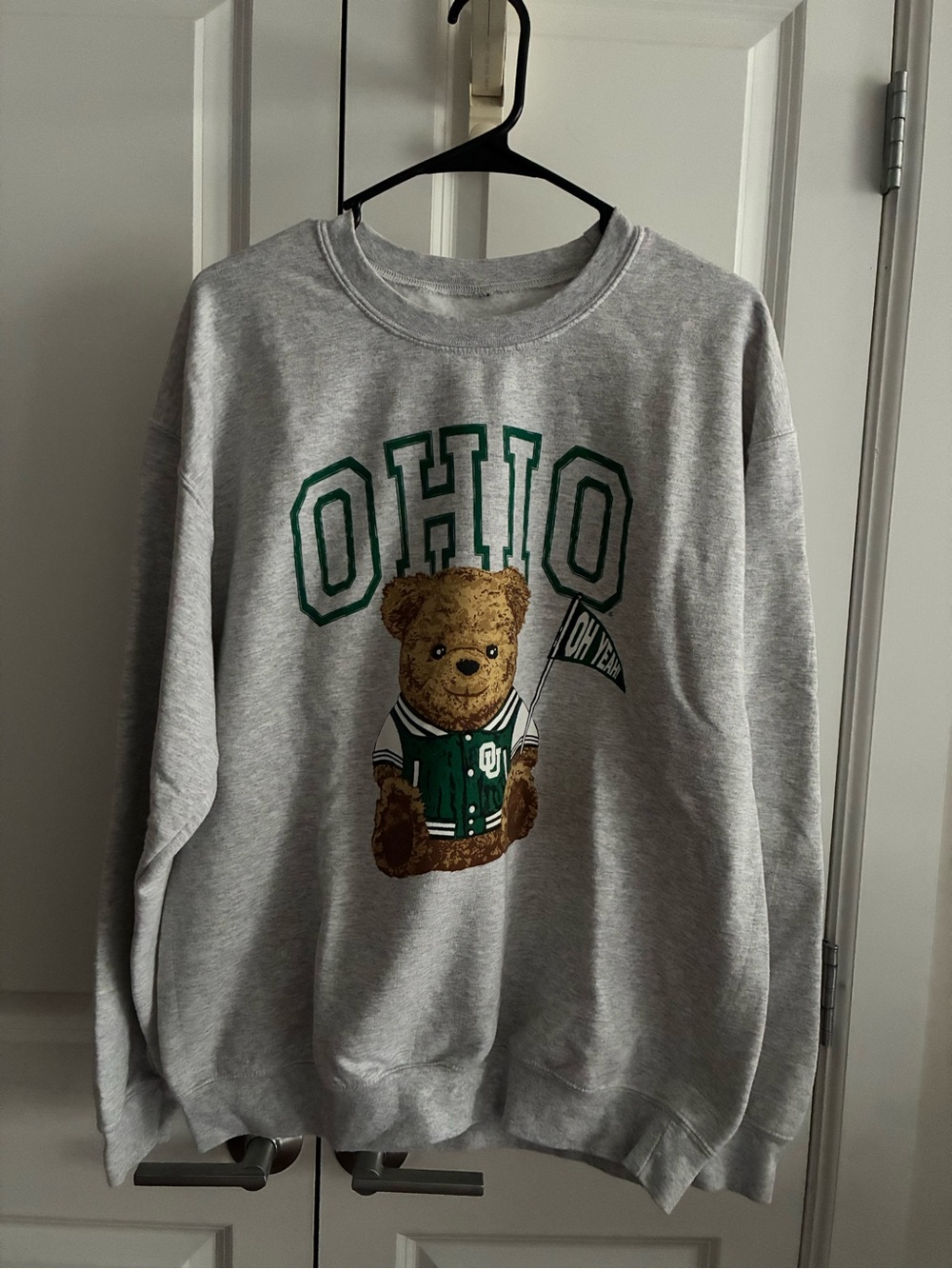 Ohio Graphic Bear Crewneck Sweatshirt - Gray